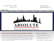 Tablet Screenshot of absoluteelectric.com